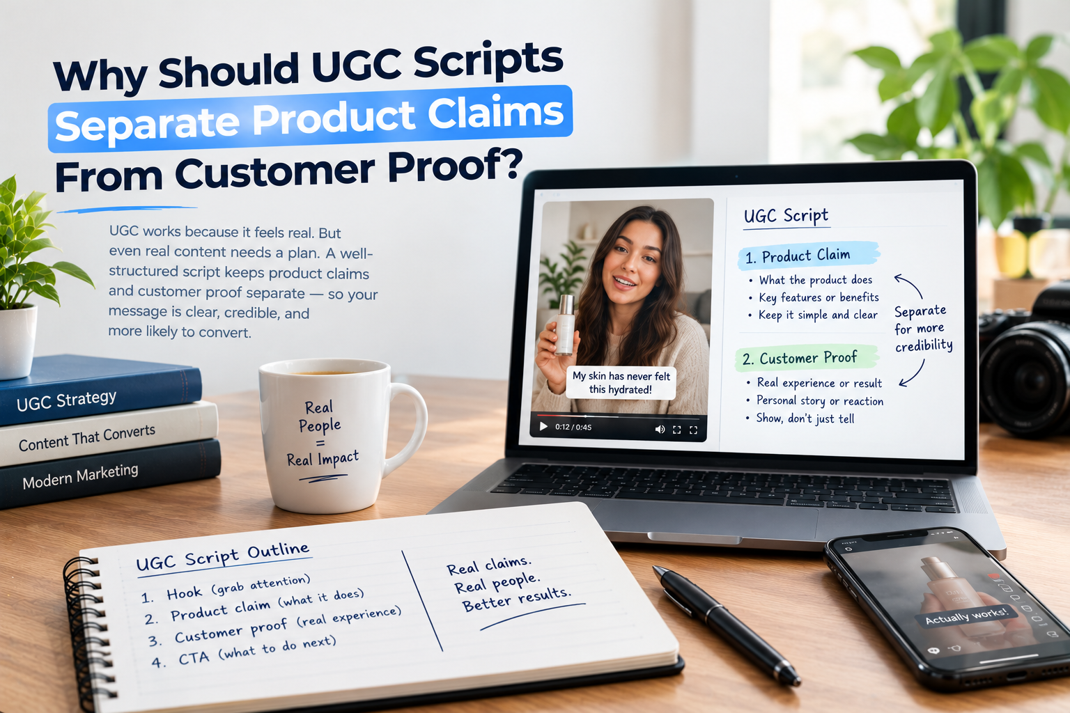 Why Should UGC Scripts Separate Product Claims From Customer Proof?