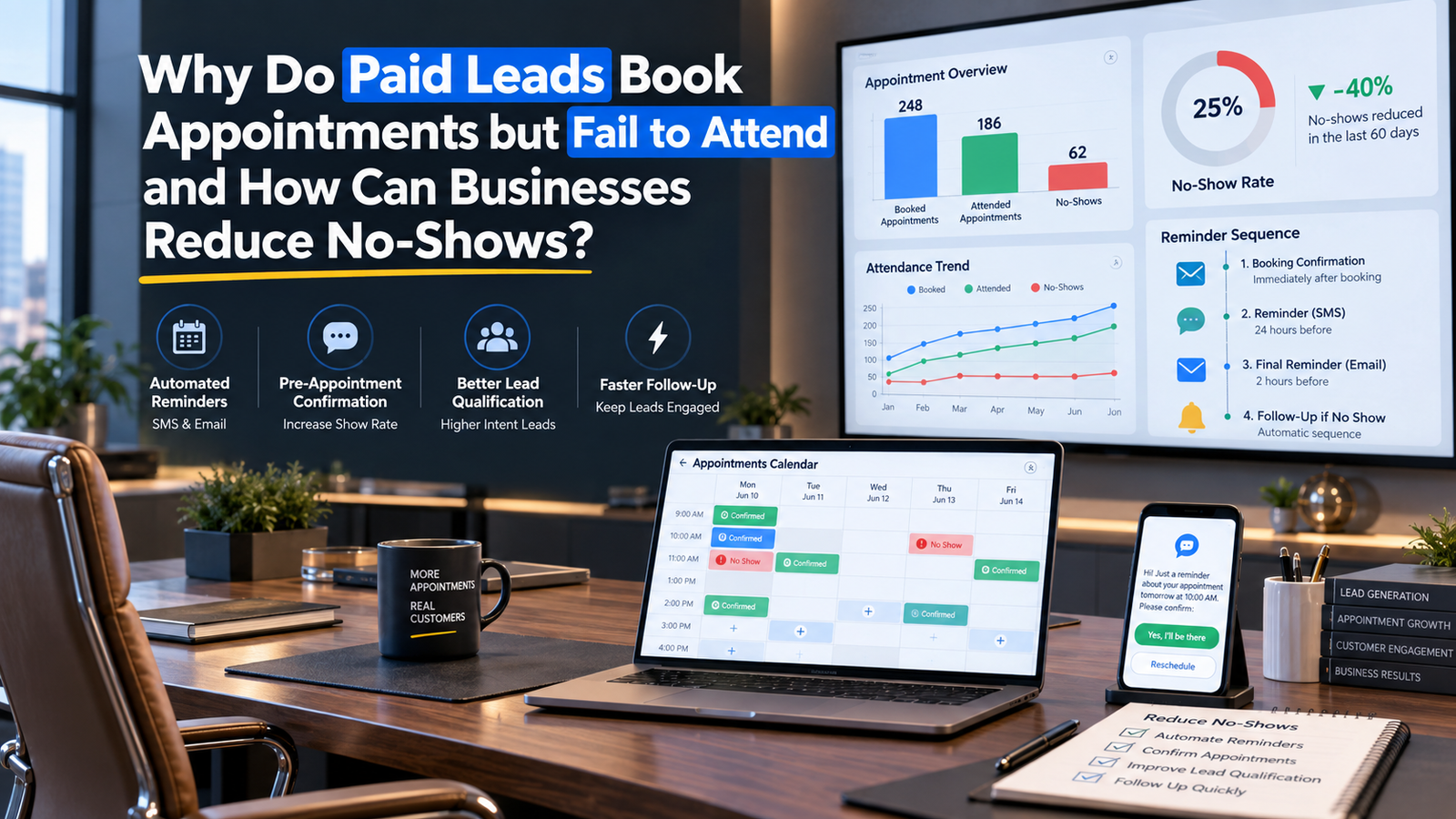 Why Do Paid Leads Book Appointments but Fail to Attend and How Can Businesses Reduce No-Shows?